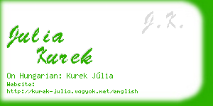 julia kurek business card