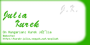 julia kurek business card